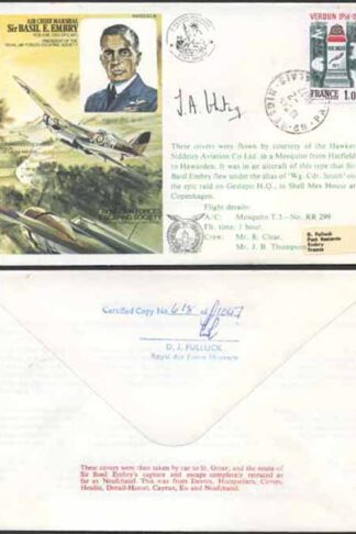 ES16d ACM Sir Basil E. Embry Signed by Wg Cdr T. Whiting