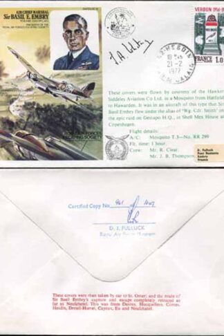 ES16d ACM Sir Basil E. Embry Signed by Wg Cdr T.A. Whiting
