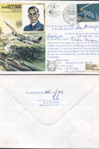 ES16c ACM Sir Basil E. Embry 13th Ann Signed by 3 V-Presidents of the RAFES (A)