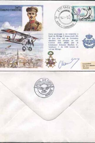 C55b 2nd Lt Edmond Thieffry 6.50 Pilot Signed
