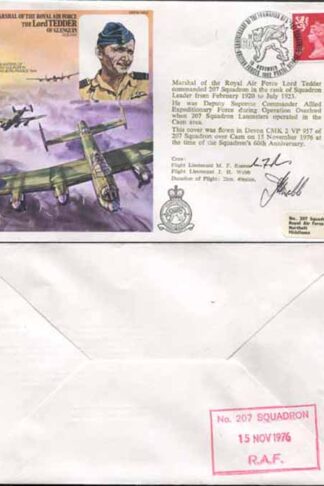 HA12b The Lord Tedder of Glenguin Signed by M.F. Reeves and J.H. Webb (B)