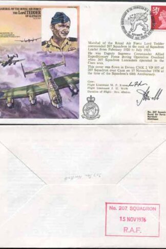 HA18b The Lord Tedder of Glenguin Signed by M.F. Reeves and J.H. Webb