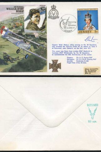 HA18b Air Marshal William Avery Bishop Pilot Signed
