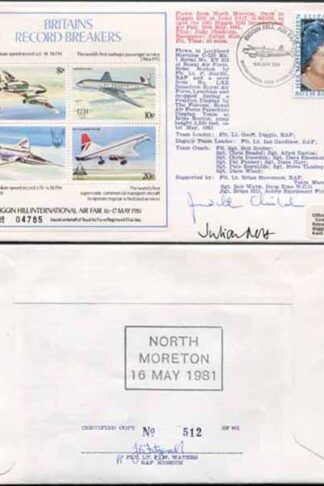 C86c Biggin Hill Int Air Tat Britains Record Breakers MS1 Signed Chrisholm and