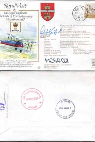 RV4c HRH The Duke Of Kent To Hungary Signed by M.L. Schofield R.I. Saunders (A)