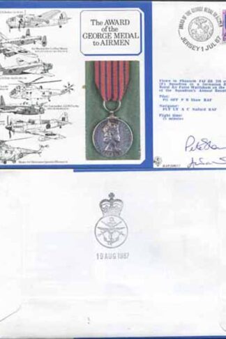 DM15a Award of the George Medal to Airmen Signed by Pilot and Navigator (A)
