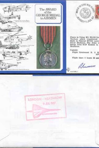 DM15b Award of the George Medal to Airmen Signed by Captain R.J. Russell (A)