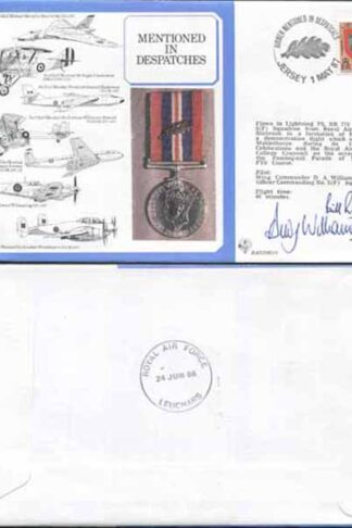 DM16aB Mention In Despatches Signed by D.A. Williams and W.S.O. Randle