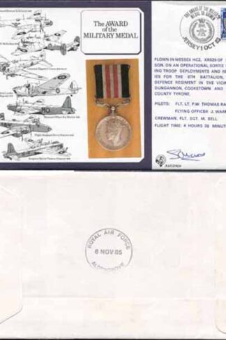 DM6a Award of the Military Medal 10p Jersey Signed by P.W. Thomas (A)