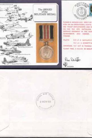DM6b Award of the Military Medal 12p Jersey Signed by D. Ratcliffe