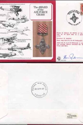 DM1a Award of the Air Force Cross 13p Jersey Signed by B.A.D.M. McDonald (A)