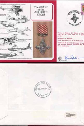 DM1b Award of the Air Force Cross 14p Jersey Signed by B.A.D.M. McDonald