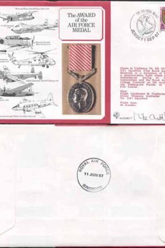DM17c Award of the Air Force Medal 14p Jersey Signed by M. Chatterton