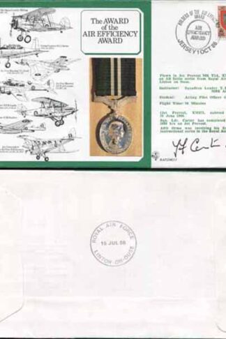 DM13a Award of the Air Efficiency Award 13p Jersey Signed by T.F. Carter (A)
