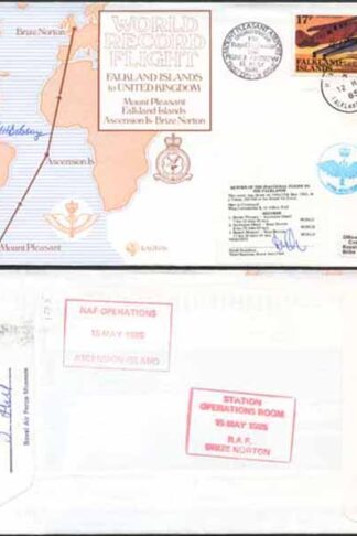 RD6aA WRF Falkland Islands to UK Signed by Pilot and Chairman