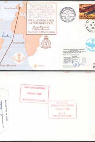 RD6B WRF Falkland Islands to UK Signed by Dorkin and David Hamilton
