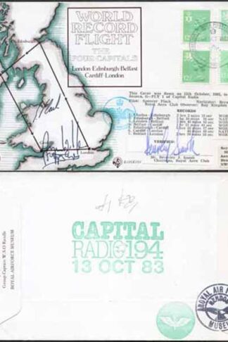RD1a World Record Flight The Four Capitals Signed Pilot - Navigator and Observer