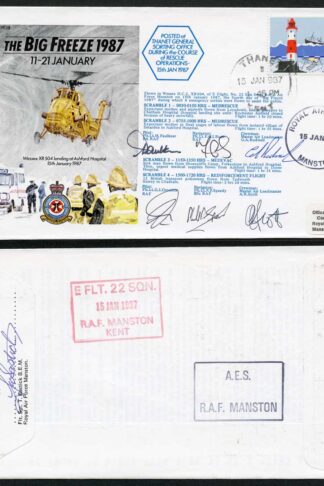 RD9a The Big Freeze 1987 11-21 January Signed by Crew on Operations