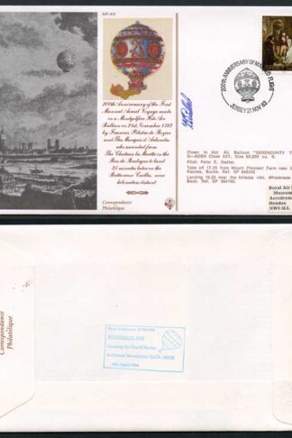 AC8c 200th (Jersey) Ann of First Manned Aerial Voyage Signed by Peter Sadler