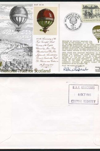 AC16a 200th Ann of the First Flight Across The Channel Pilot Signed