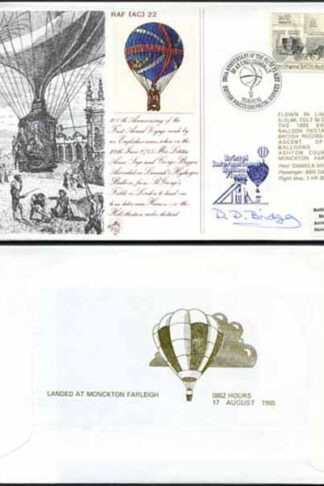 AC22a 200th Ann of the First Flight by an Englishman Signed by D.D. Bridge (A)