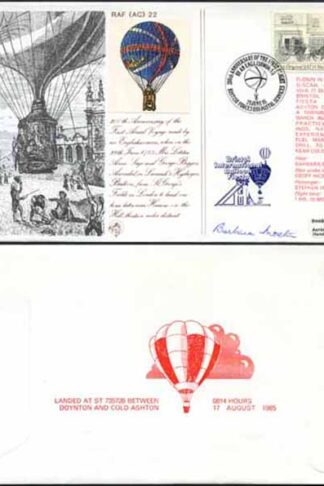 AC22d 200th Ann of the First Flight by an Englishman Signed by Barbara Moreton