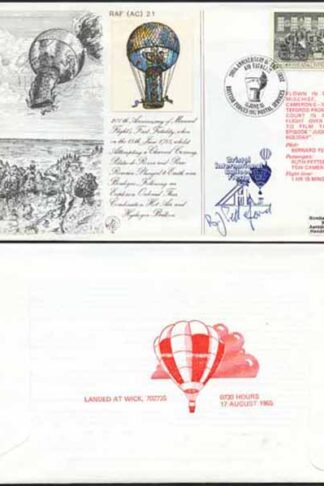 AC21b 200th Ann of 1st Air Fatality Signed by Bernald Petterford