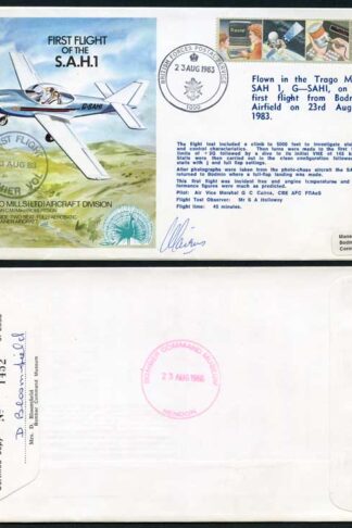 AC7a First Flight of the S.A.H.1 Signed by G.C.Cairns