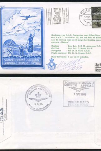 AC17c 40th Ann of Operation Mania Signed by Mhr. W. Van Der Wal