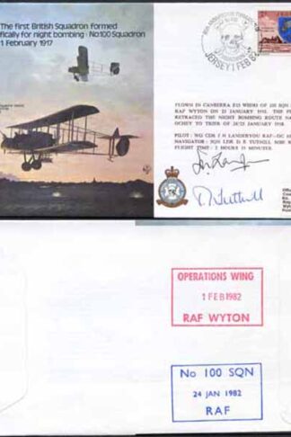 B8b 1st British Sqn Specifically for Night Bombing Pilot and Navigator Signed (