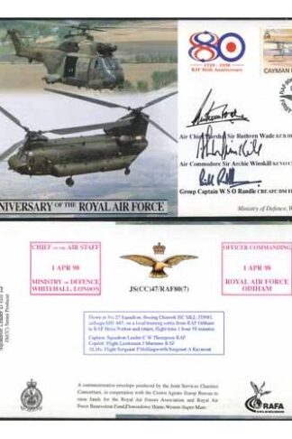 JS(CC)47h 80th Ann - Support Helicopters Signed Cover