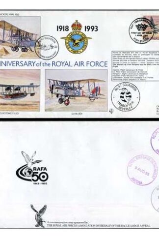 RAF(75)2a 75th Ann of the RAF No.47 Squadron Standard Cover