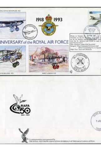 RAF(75)7a 75th Ann of the RAF No.111 Squadron Standard Coer