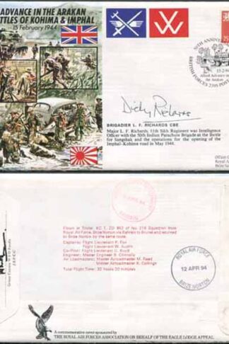 JS44/2c The Advance in the Arakan Signed by L.F. Richards