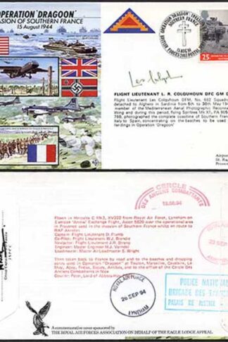 JS44/8c Operation Draggon Invasion of Southern France Signed by L.R. Colquhoun
