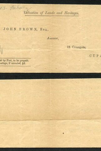 OHMS 1896 Stationery Valuation of Lands and Heritages