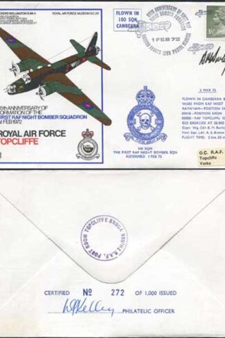 SC26d 55th Ann Formation 1st RAF Night Bomber Sqn Signed by Wg Cdr Burley