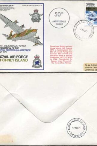 SC35a 50th Ann Formation of the Royal Australian Air Force Standard Cover (A)