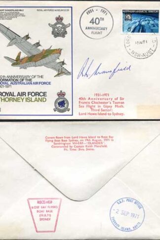 SC35e 50th Ann Formation of the Royal Australian Air Force Signed by K. Mansfield