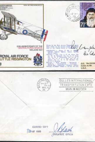 SC21c 60th Ann of the Central Flying School Signed by Air Commodore Compton