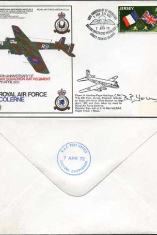 SC25c 50th Ann No.2 Squadron RAF Regiment Signed by AVM B.P. Young