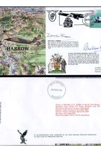 RAF(PandP)13d Harrow Signed by Douglas F. Endsor and Graham K. Smith