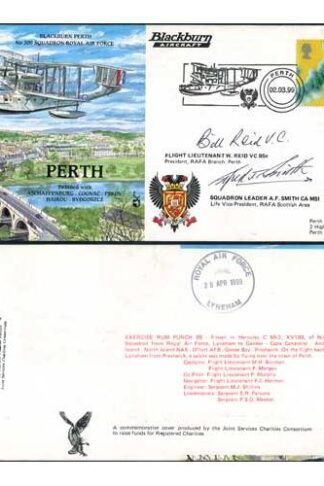 RAF(PandP)15d Perth Signed by Flight Lieutenant and Squadron Leader