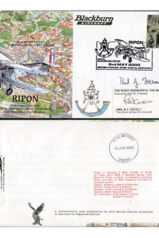 RAF(PandP)22d Ripon Signed by Paul G. Freeman and Mrs R.Y. Covell