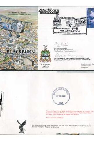 RAF(PandP)21d Blackburn Signed by Mr R.A. Gill and VM Sir Edward Anson