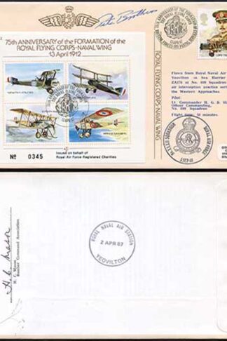 JSF2c 75th Ann of the Formation of the RFC Naval Wing Signed by P.M. Brothers