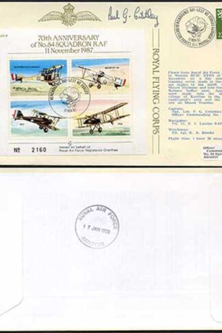 JSF4c 70th Ann of No.84 Squadron RAF Pilot Signed