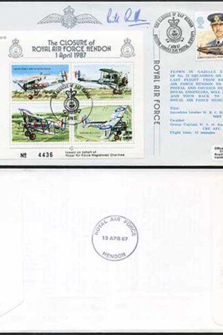 JSF10b The Closure of Royal Air Force Hendon Signed by Group Captain Randle