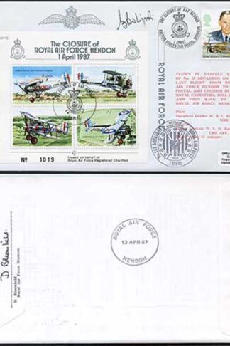 JSF10c The Closure of Royal Air Force Hendon Signed by B.H. Drobinski