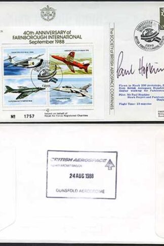 JSF25b 40th Ann of Farnborough International Pilot Signed (A)